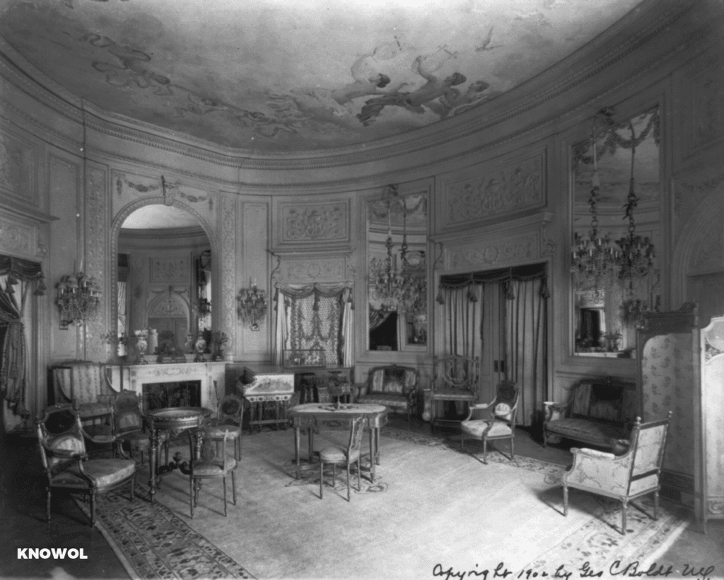 The Marie Antoinette parlor was used as a reception room for women.