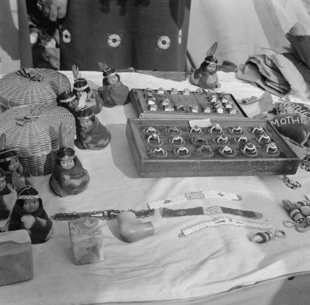 Indian handcraft for sale at Indian fair sponsored by the local Indian association in Windsor Locks, Connecticut.