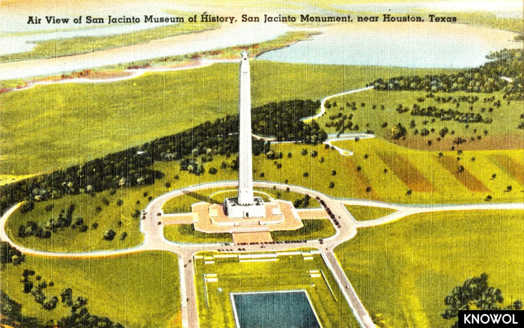 The San Jacinto Monument is located on the Houston Ship Channel, and commemorates the site of the Battle of San Jacinto.