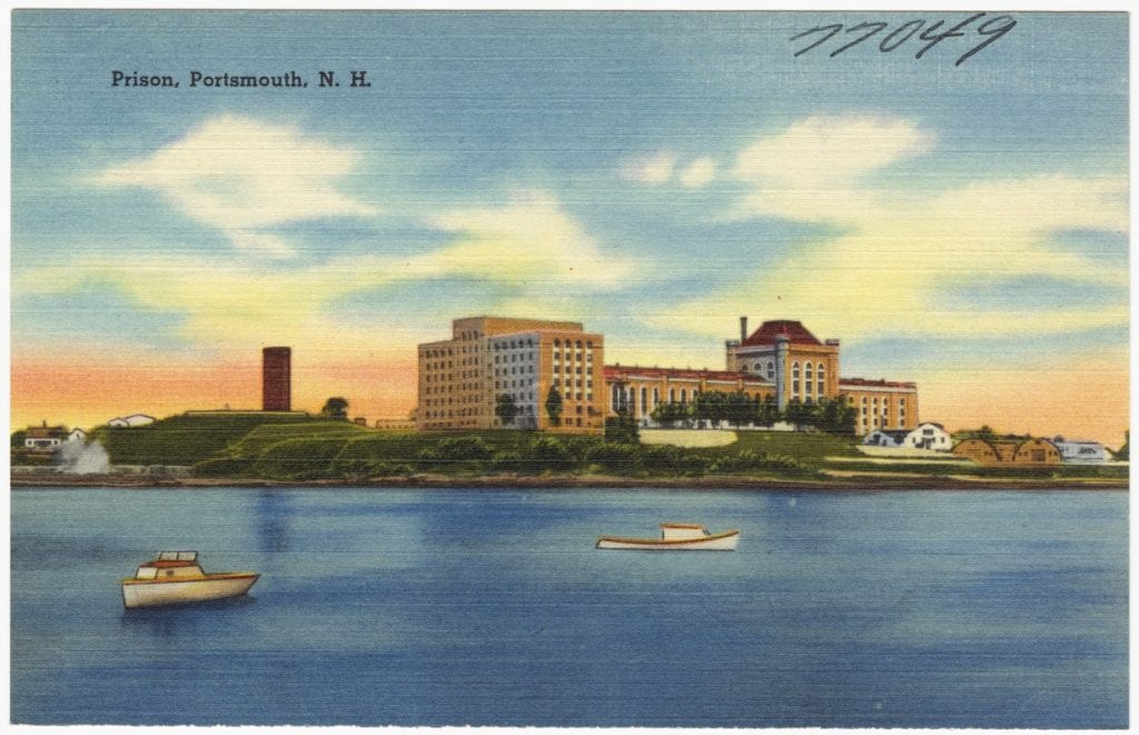 This view shows the Naval Prison after it was expanded.
