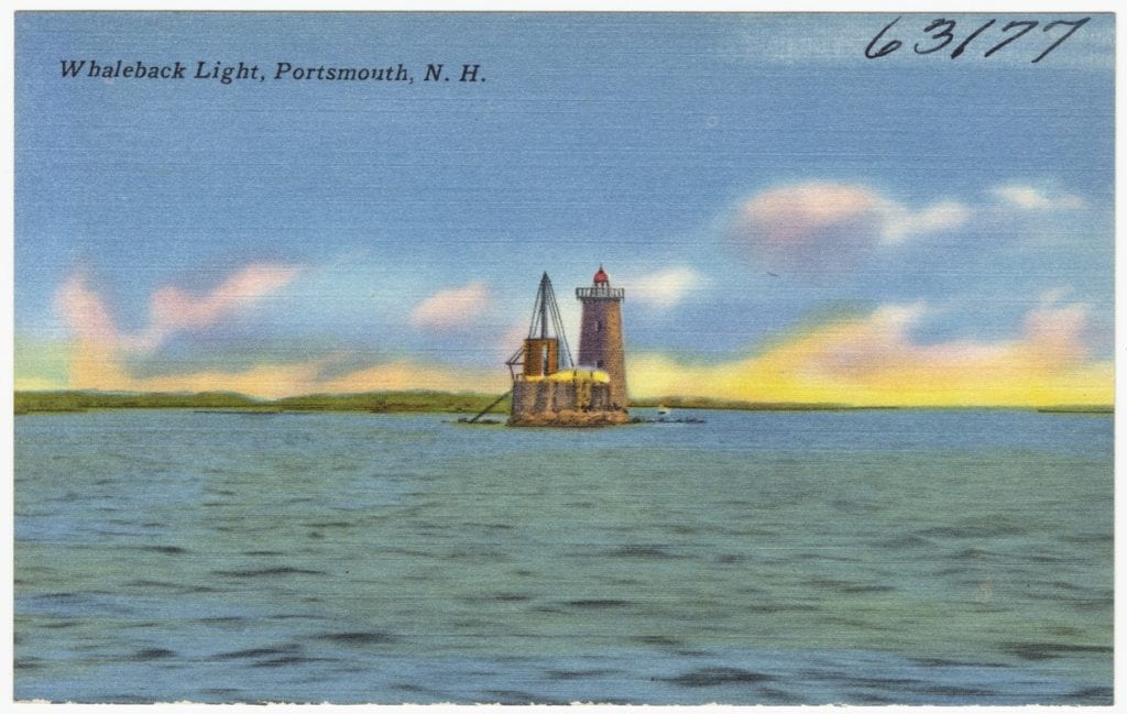 Whaleback Light is a historic lighthouse marking the mouth of the Piscataqua River between New Castle, New Hampshire and