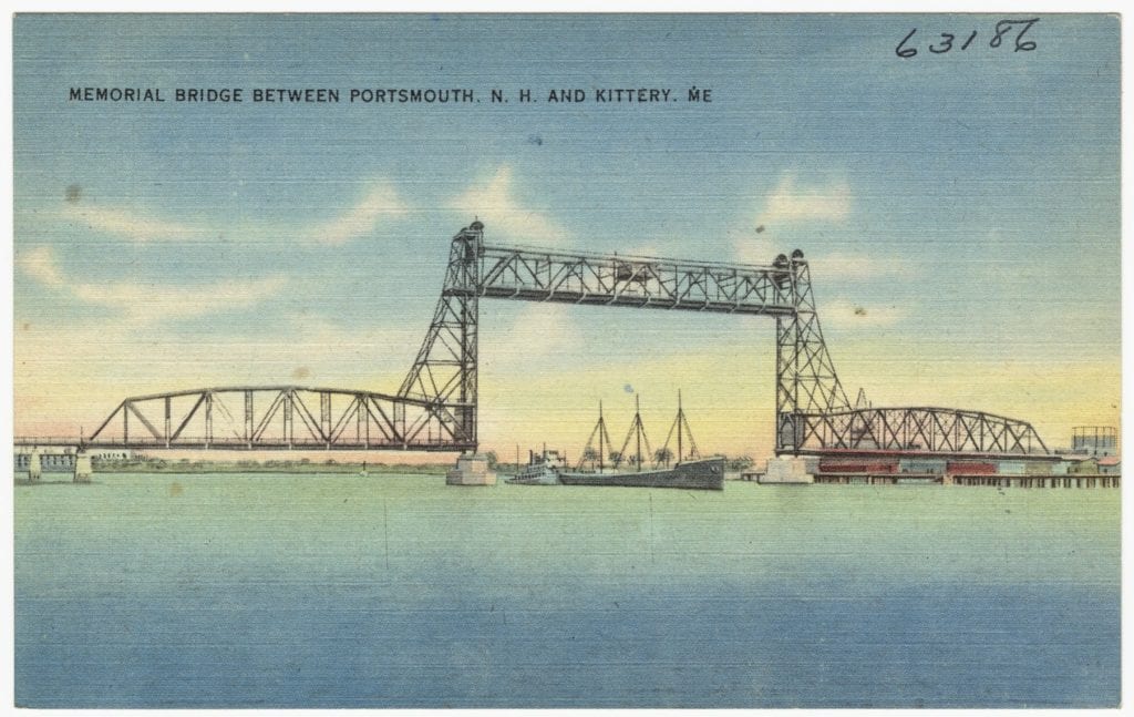 The lift span of the bridge can be fully opened to allow large commercial vessels to pass.