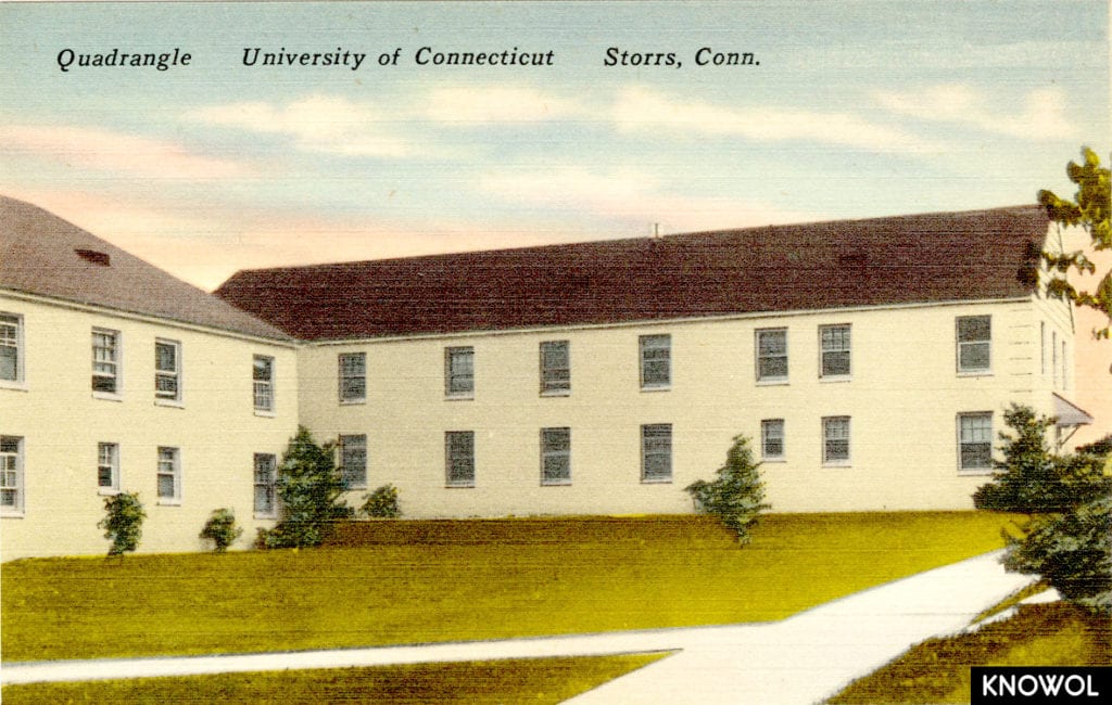 This image shows the UConn Quad located near the North Campus at 82 N. Eagleville Road in Storrs.