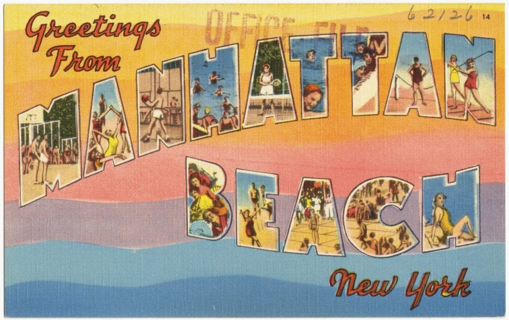 Postcards of Brooklyn's Manhattan Beach in the 1940's