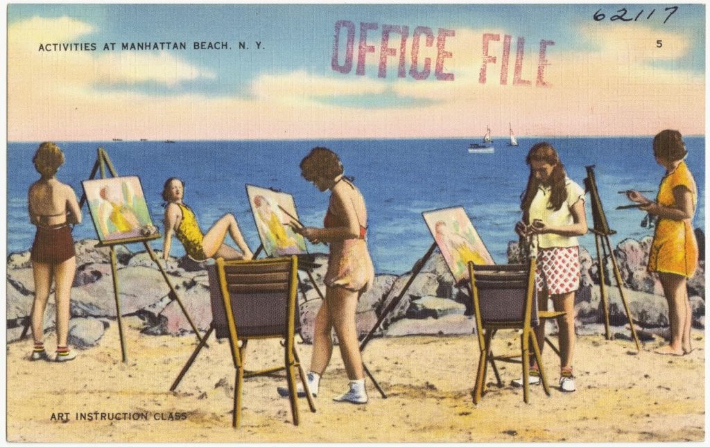 Postcards of Brooklyn's Manhattan Beach in the 1940's
