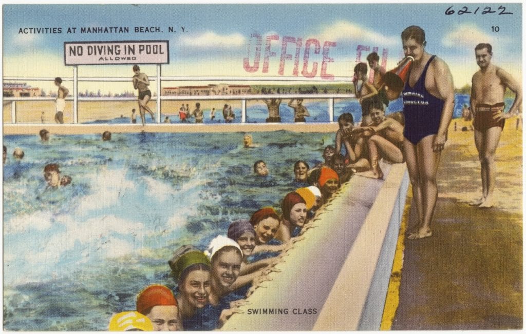 Postcards of Brooklyn's Manhattan Beach in the 1940's