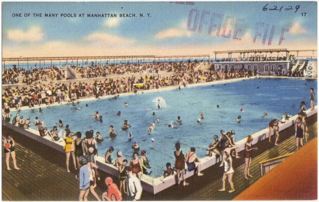 Postcards of Brooklyn's Manhattan Beach in the 1940's