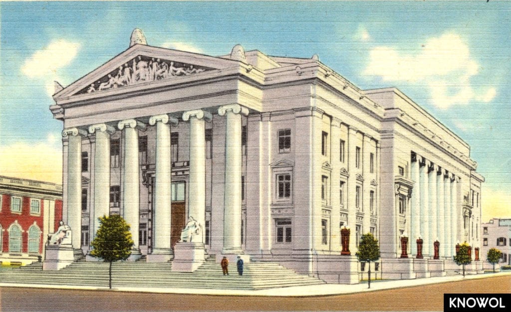 The New Haven County Courthouse is located at 121 Elm Street in Downtown New Haven.