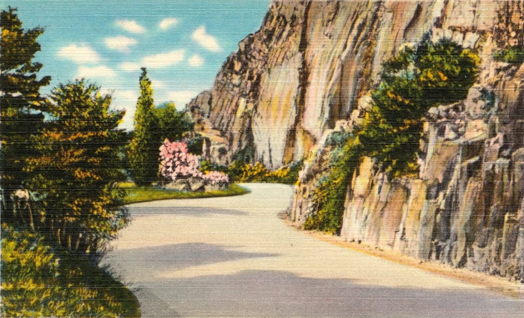 English Drive is a paved path leading to the summit of East Rock.