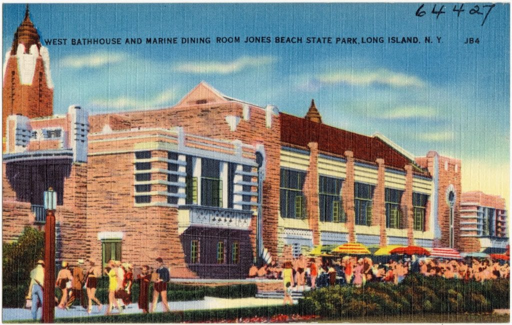 Spend a day at Jones Beach, Long Island in the 1950's