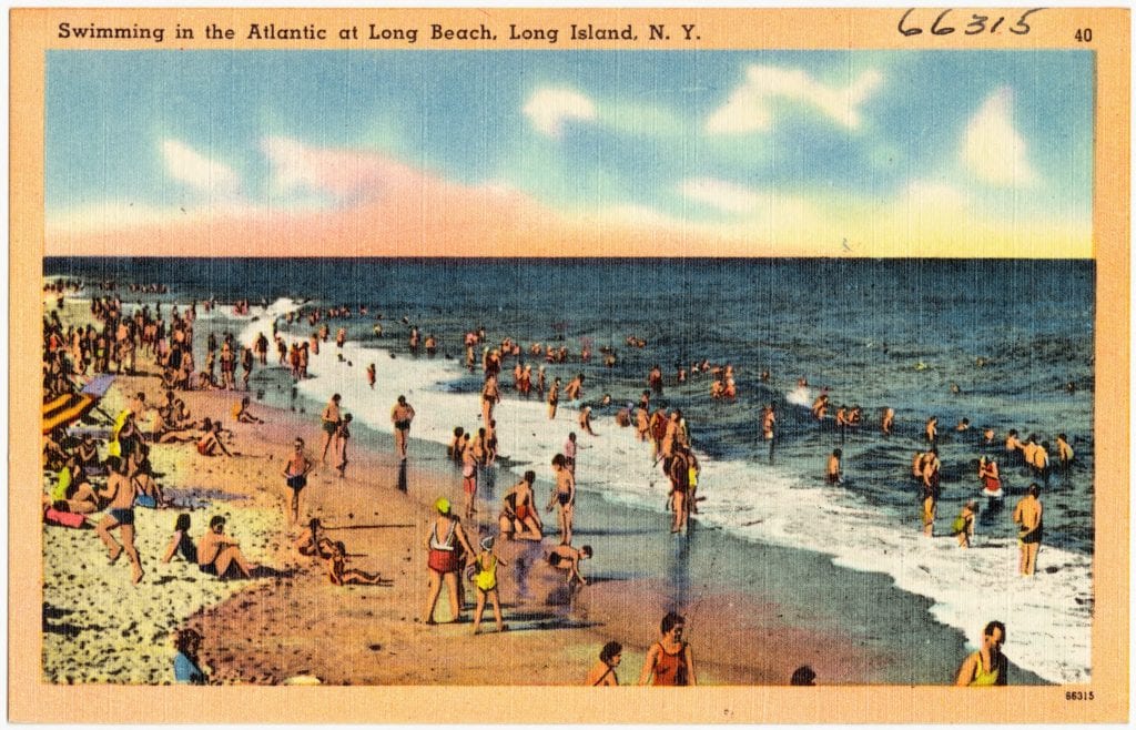 Spend a day at Jones Beach, Long Island in the 1950's