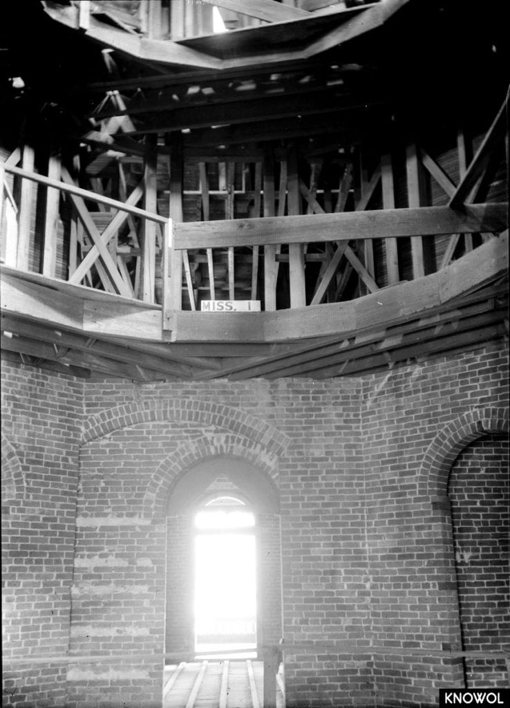 The doors leading to the balcony were designed to be on tracks so they would slide open like modern patio doors.