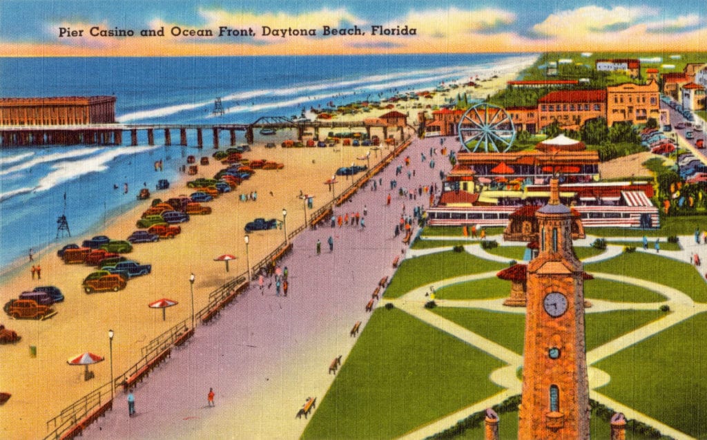 View of Ocean Front Park and Boardwalk, Daytona Beach