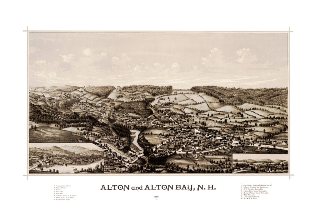 Vintage Map of Alton New Hampshire in 1888