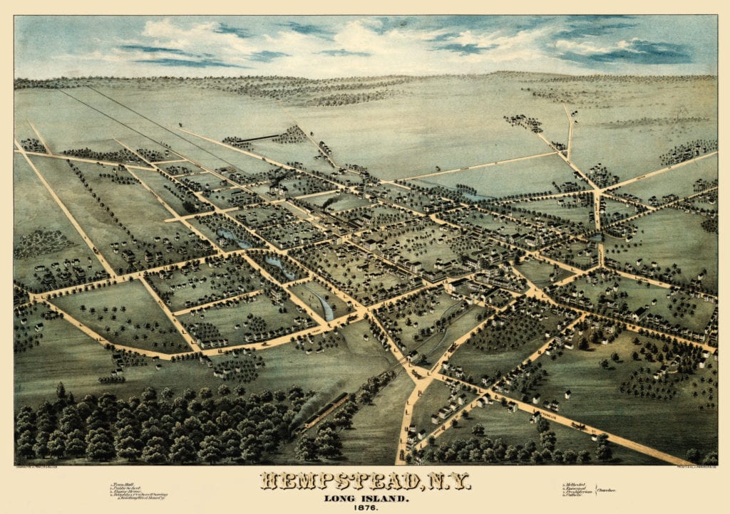 Amazing map showing Hempstead, New York in 1876