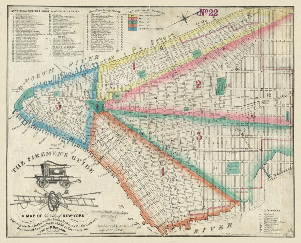 Firemen's Guide to New York City, 1834