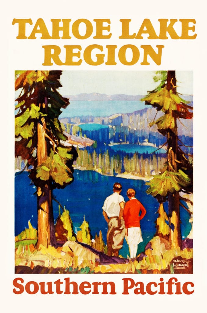 3 beautiful vintage Lake Tahoe travel posters