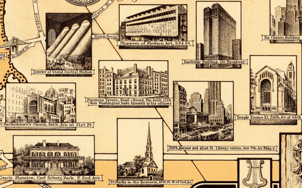Amazing old map of Manhattan from 1939