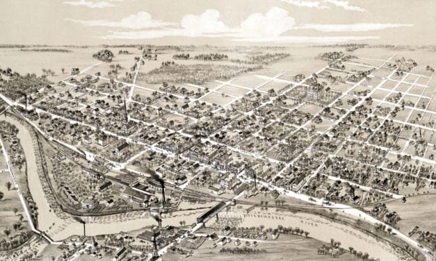 Beautifully restored map of Midland, Michigan from 1884