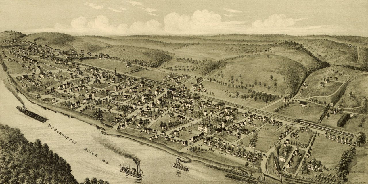 Beautifully restored map of Roscoe, PA from 1902