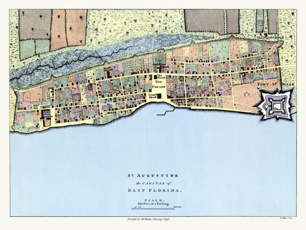 Plan of the Town of St. Augustine, Florida from 1769