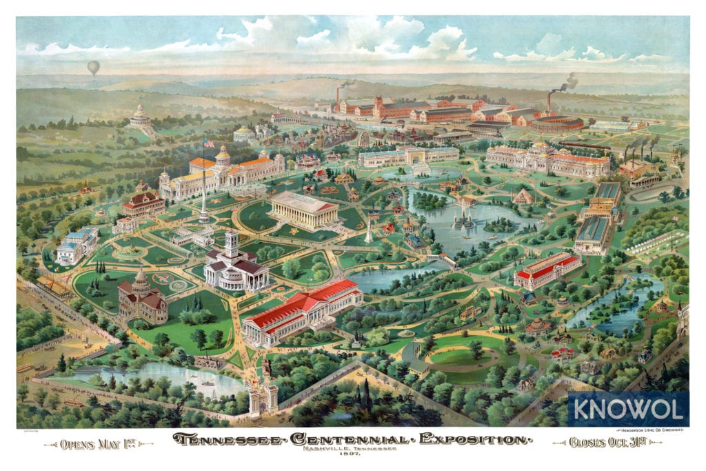 Detailed map of the Tennessee World's Fair, 1897
