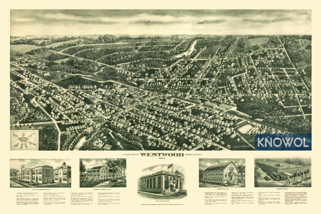 Historic view of Westwood, NJ: Restored map shows city in 1924