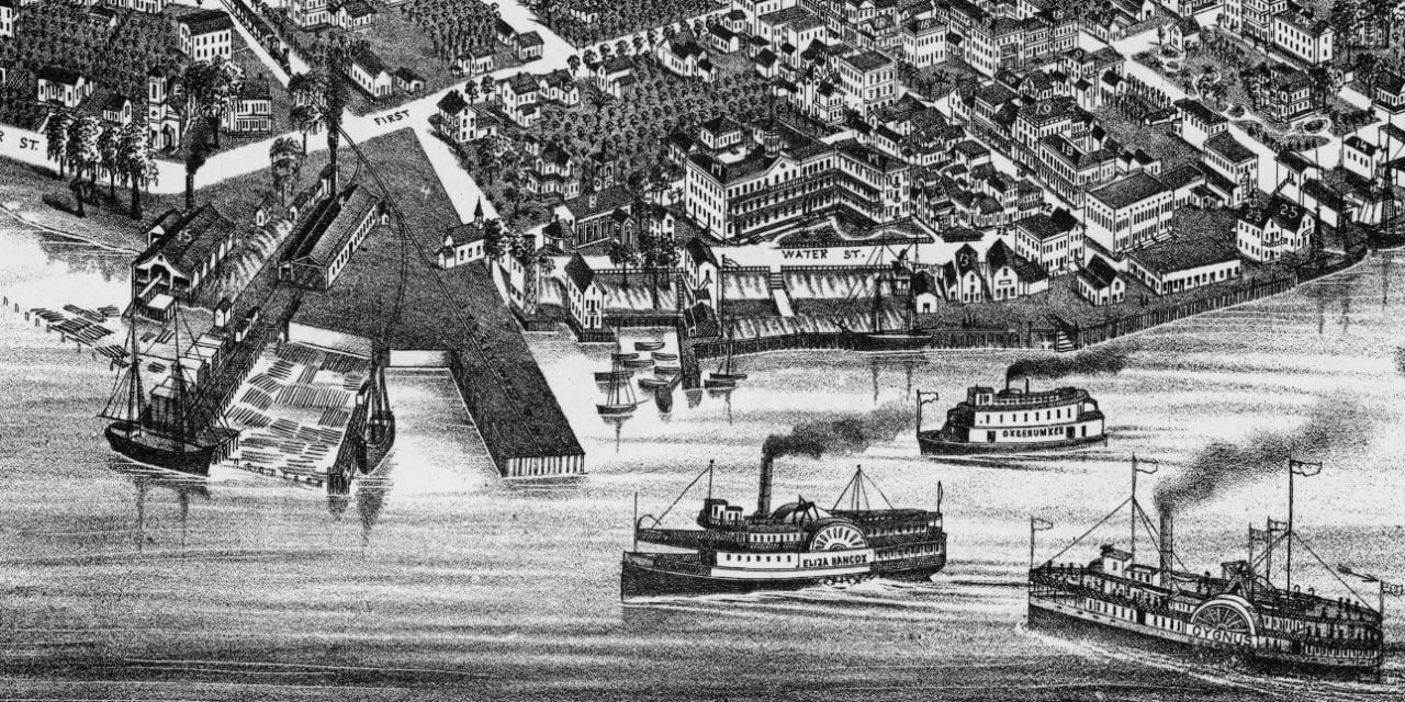 Beautifully detailed map of Palatka, Florida from 1884