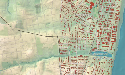 Map of Long Branch, New Jersey, Drawn Like an Old Atlas