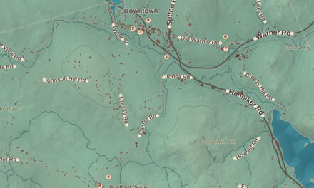 Map of Bradford, New Hampshire in 2026