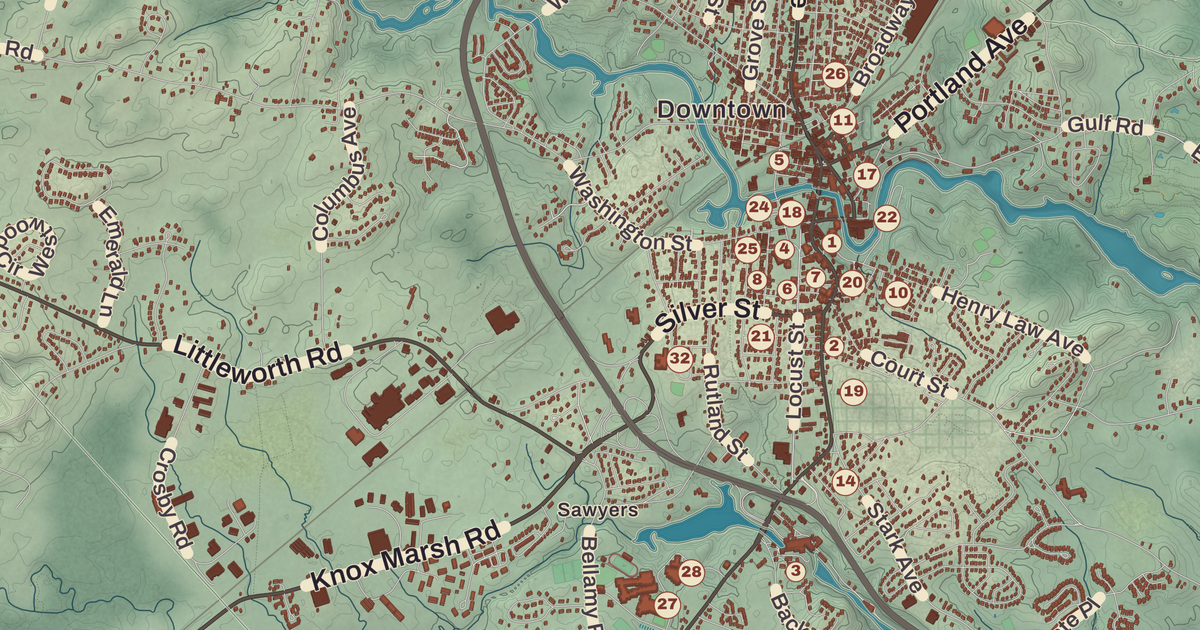 Map of Dover, New Hampshire in 2026