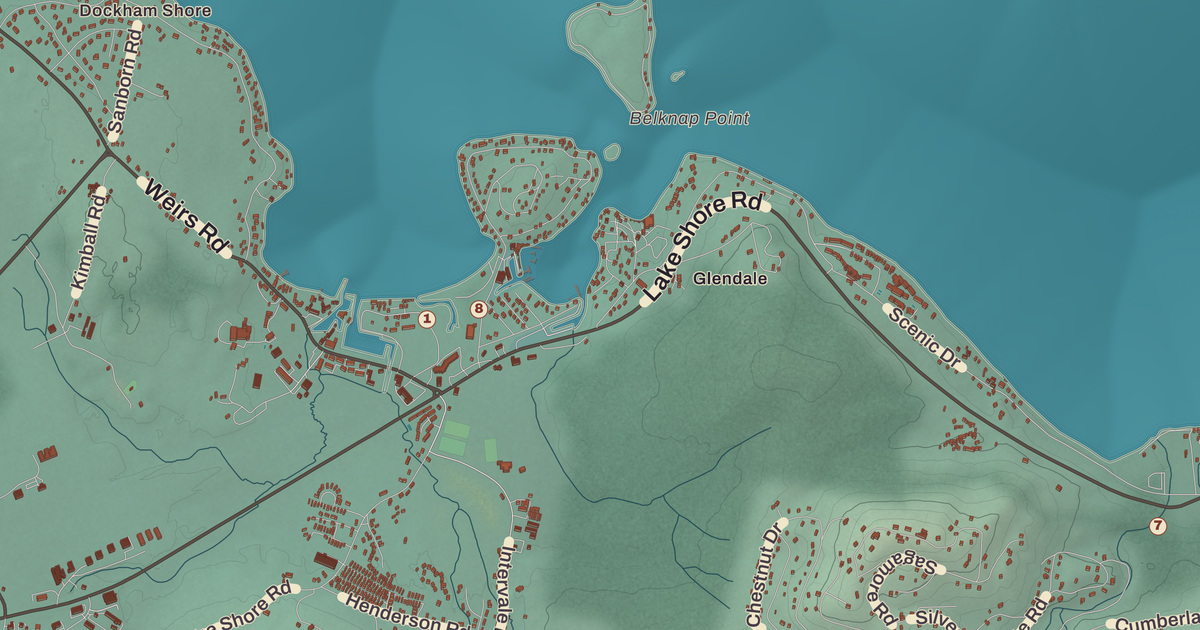 Map of Gilford, New Hampshire in 2026