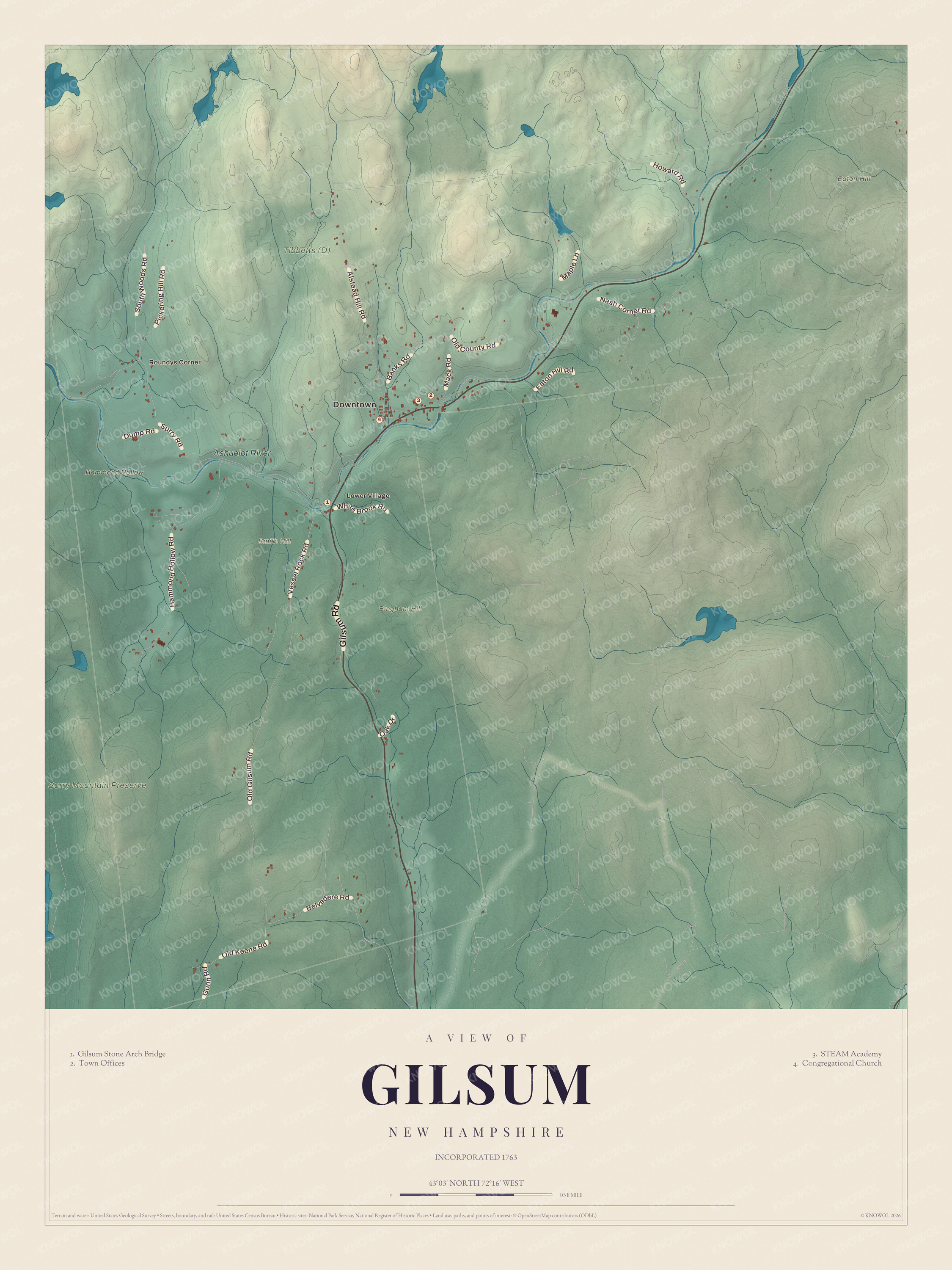Watermarked full-map preview of Gilsum, New Hampshire