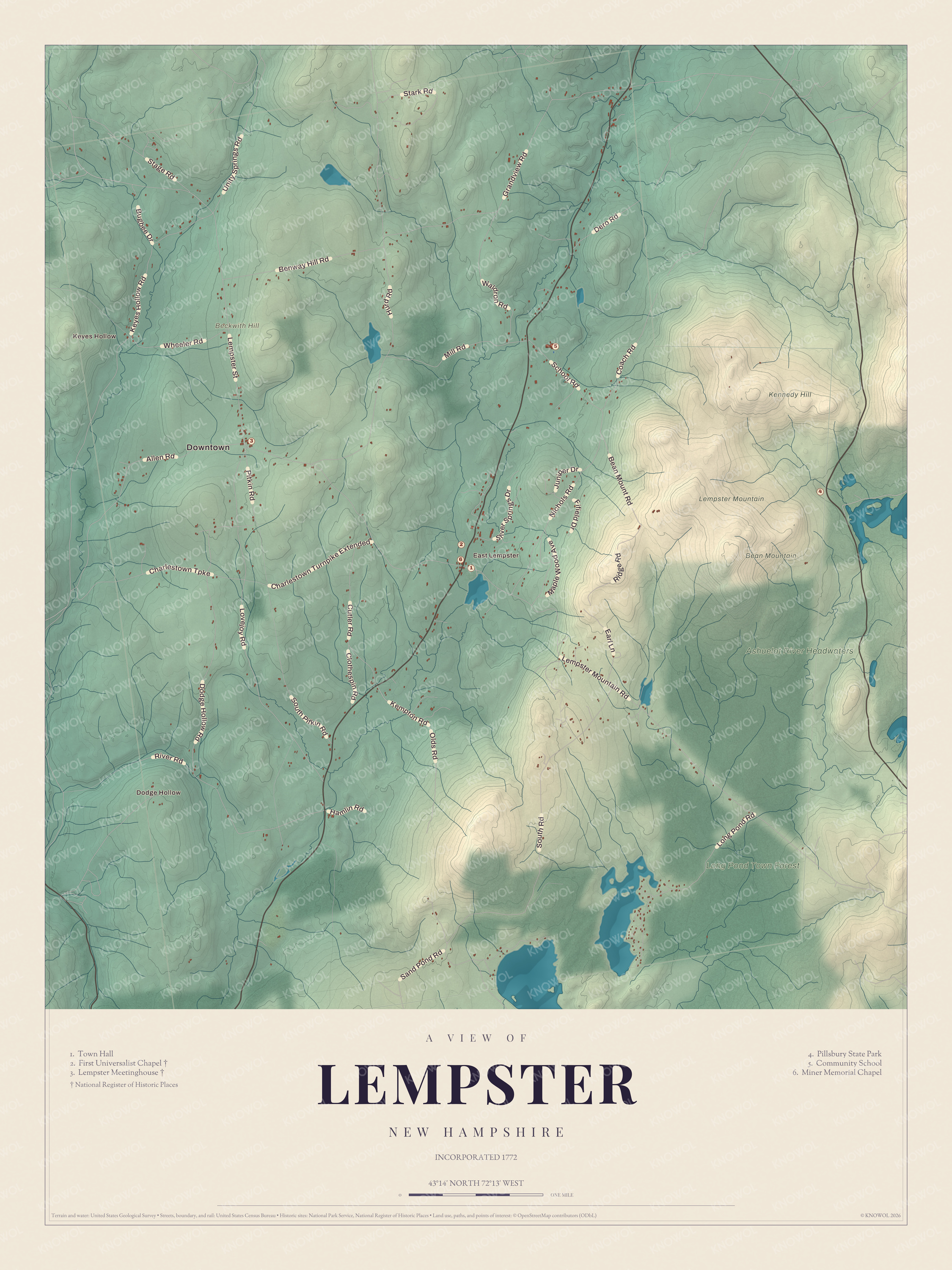 Watermarked full-map preview of Lempster, New Hampshire