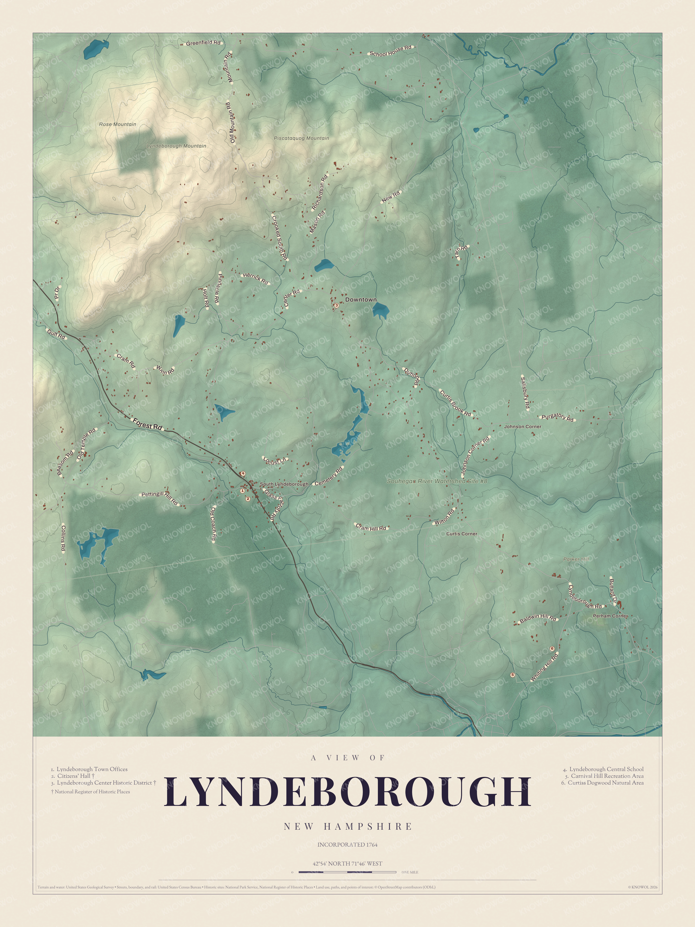 Watermarked full-map preview of Lyndeborough, New Hampshire
