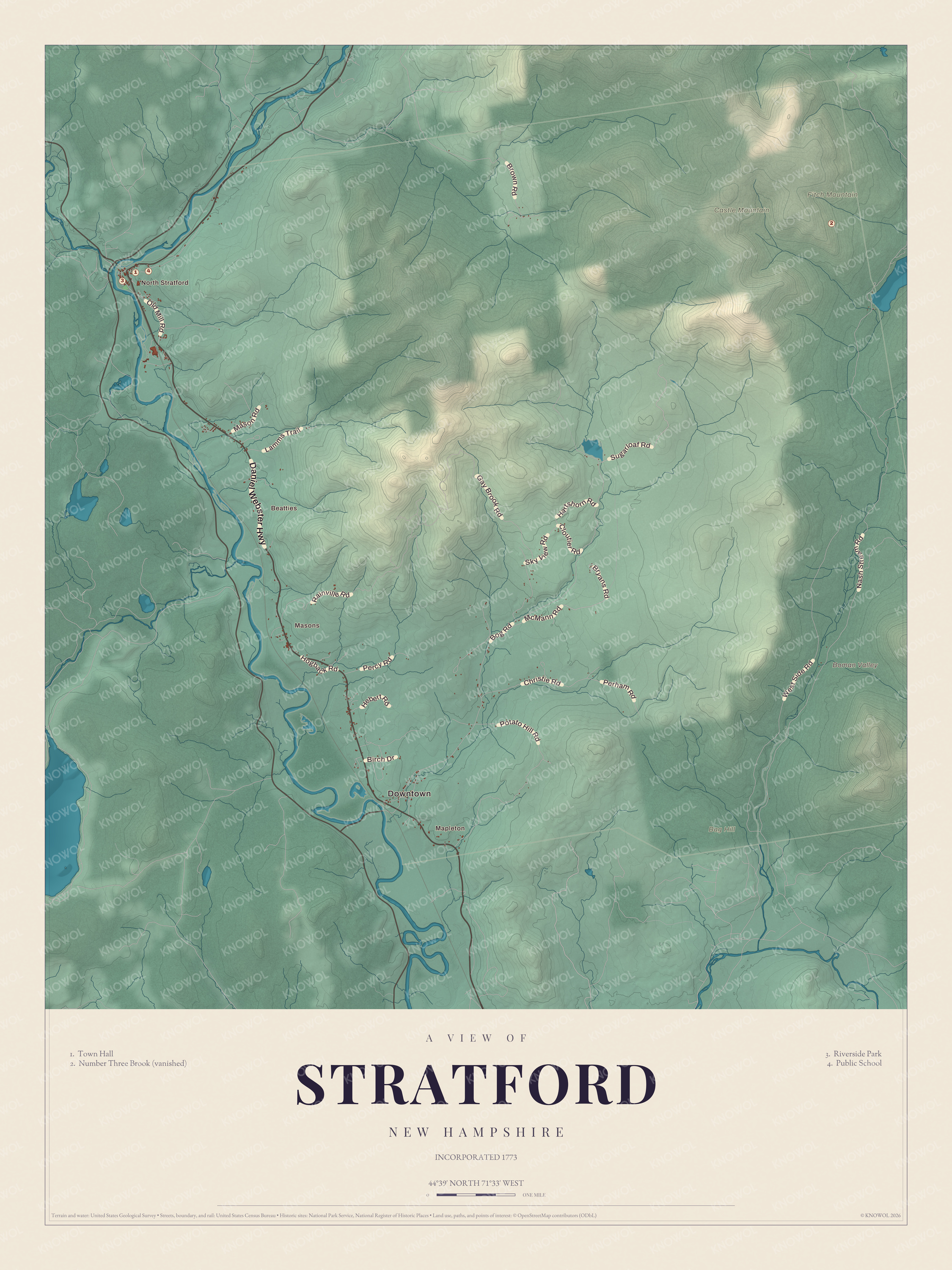 Watermarked full-map preview of Stratford, New Hampshire