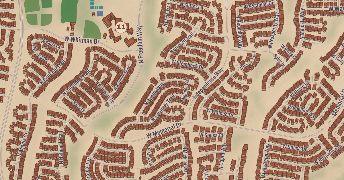Beautifully Detailed Map of Anthem, Arizona