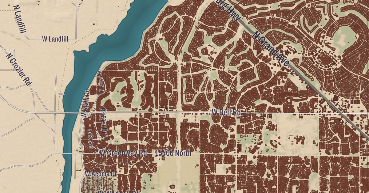 Beautifully Detailed Map of Buckeye, Arizona