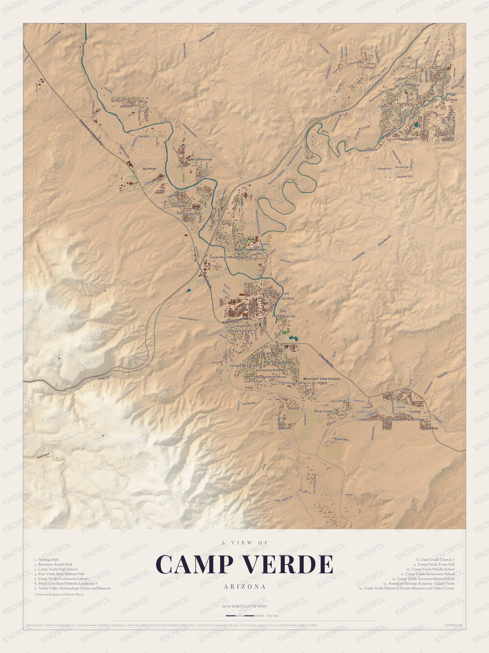 Map of Camp Verde, Arizona