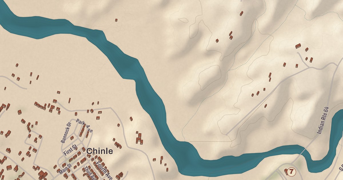 Beautifully Detailed Map of Chinle, Arizona