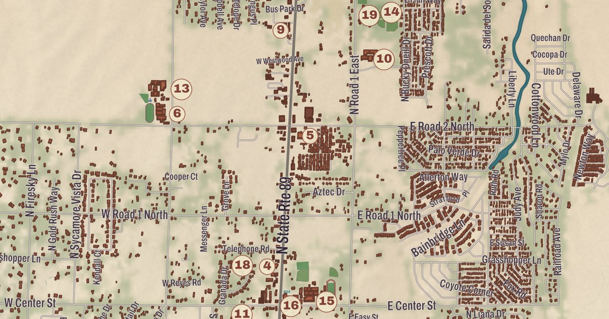 Beautifully Detailed Map of Chino Valley, Arizona