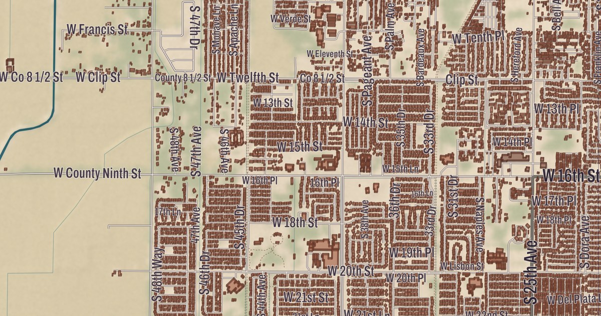 Beautifully Detailed Map of Cocopah Indian Tribe, Arizona