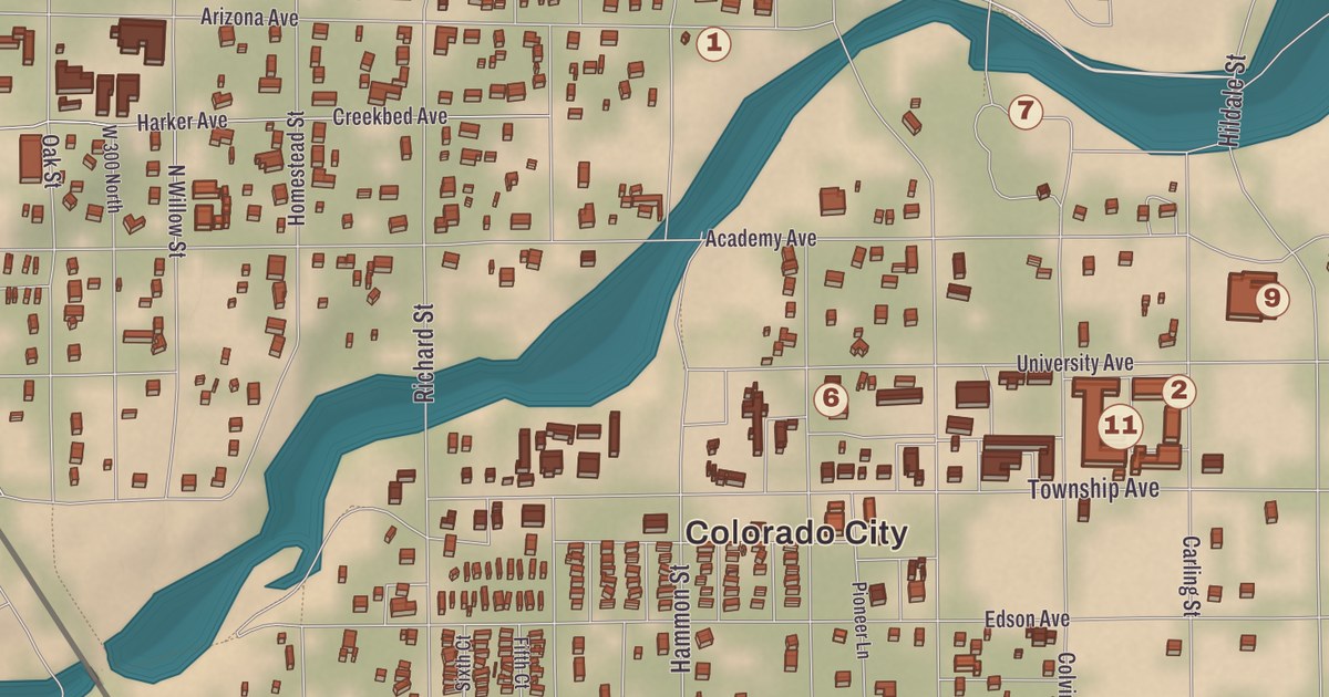 Beautifully Detailed Map of Colorado City, Arizona