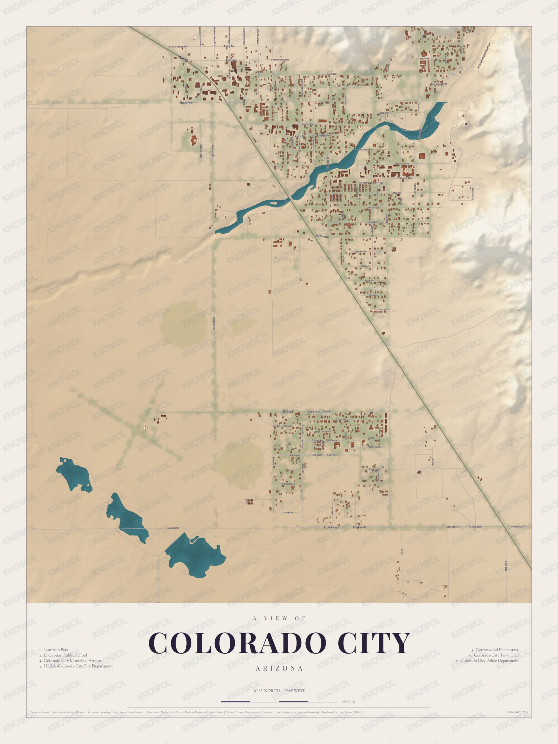 Map of Colorado City, Arizona