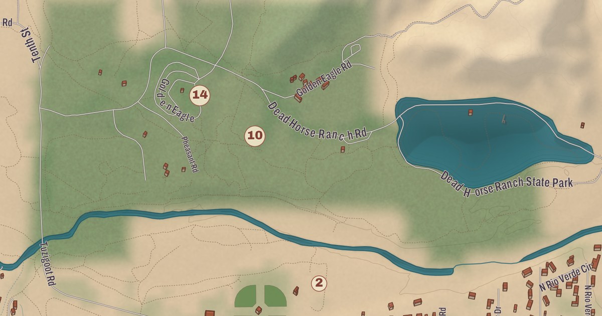 Beautifully Detailed Map of Cottonwood, Arizona