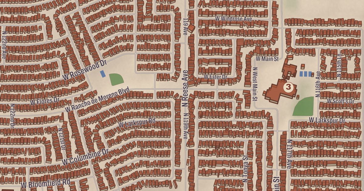 Beautifully Detailed Map of El Mirage, Arizona