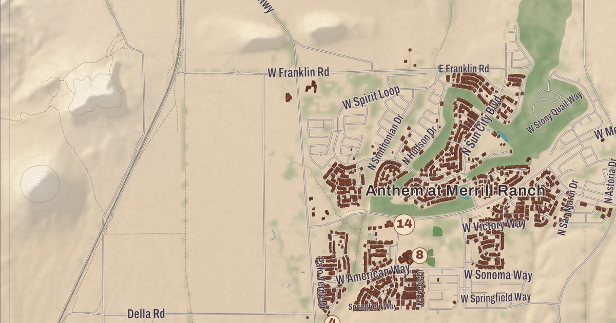 Beautifully Detailed Map of Florence, Arizona