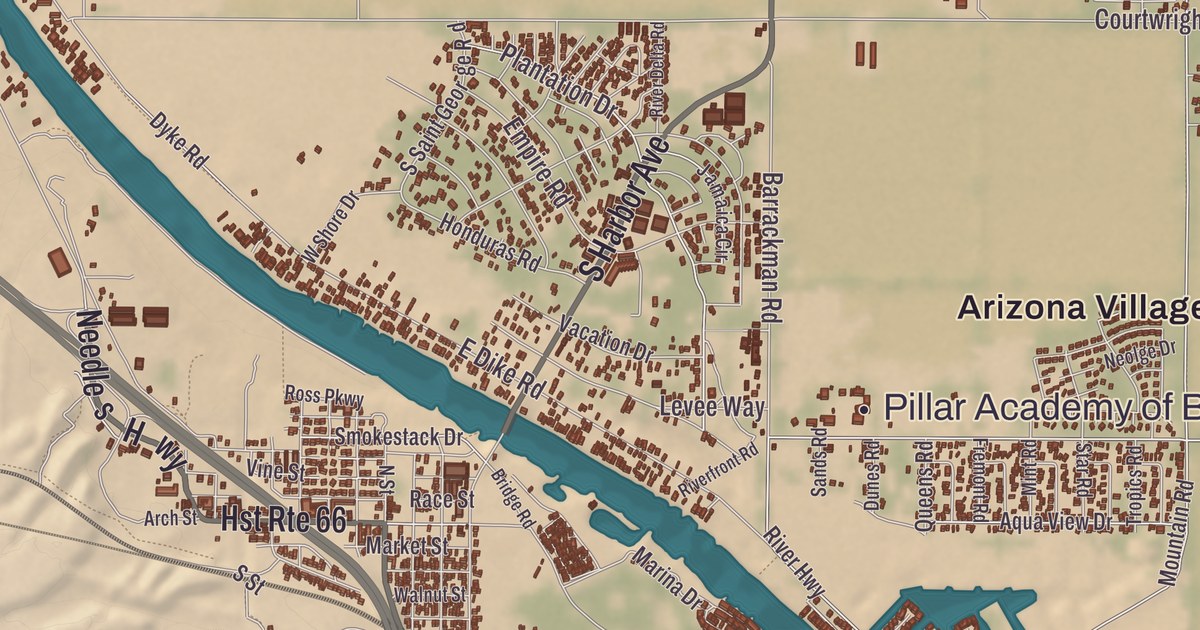 Beautifully Detailed Map of Fort Mojave Indian Tribe, Arizona