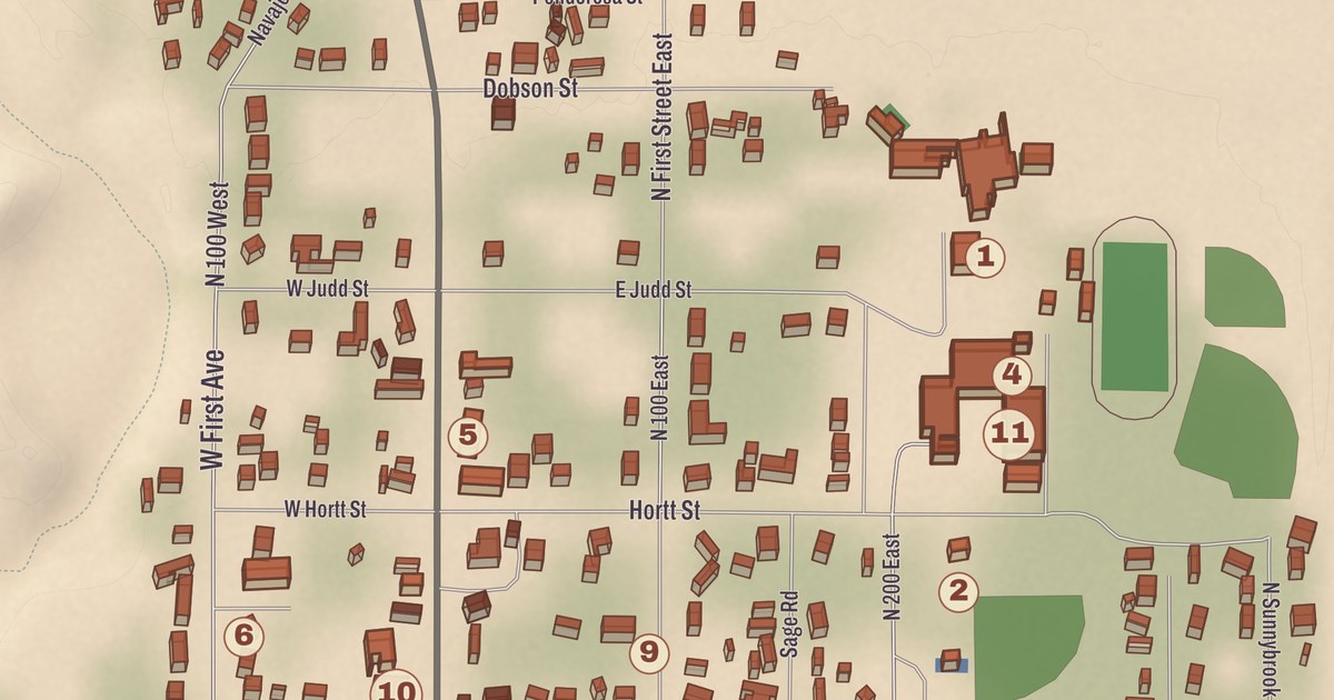 Beautifully Detailed Map of Fredonia, Arizona