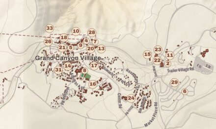 Beautifully Detailed Map of Grand Canyon Village, Arizona